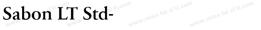 Sabon LT Std字体转换